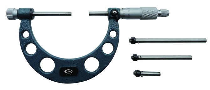 OUTSIDE MICROMETER WITH INTERCHANGEABLE ANVILS