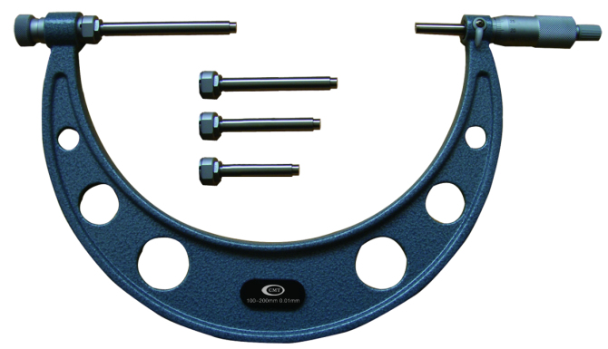 OUTSIDE MICROMETER WITH INTERCHANGEABLE ANVILS